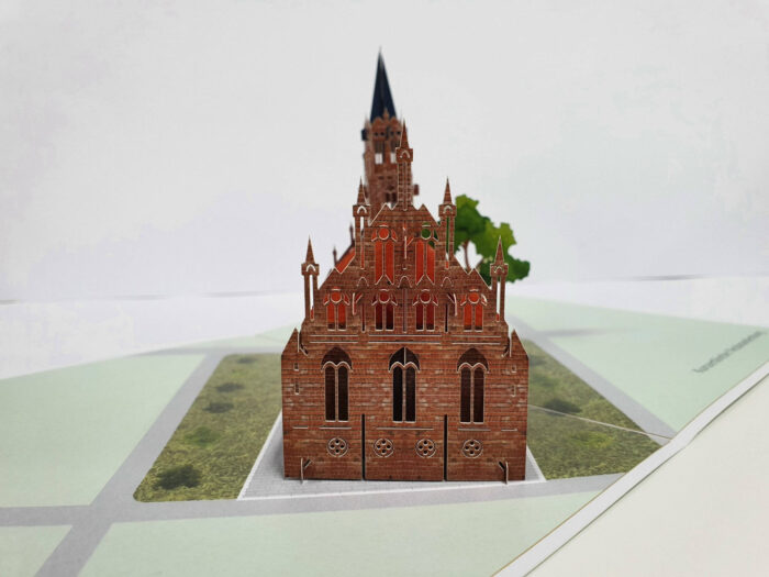 Imposante Popup-Karte der Konzertkirche Neubrandenburg | RLmedia