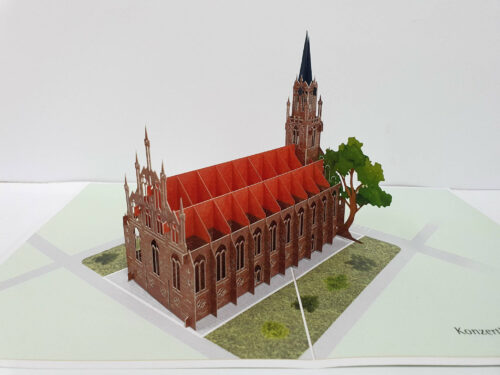 Imposante Popup-Karte der Konzertkirche Neubrandenburg | RLmedia
